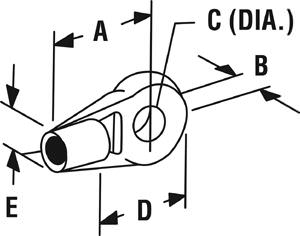 Terminal Eye For 40XL Cables 1/4-28 5/16in pin